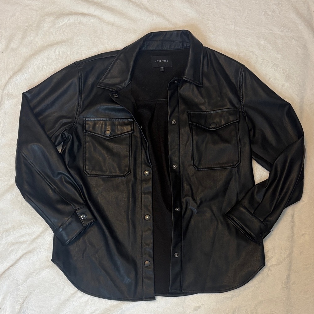 Black faux Leather Jacket